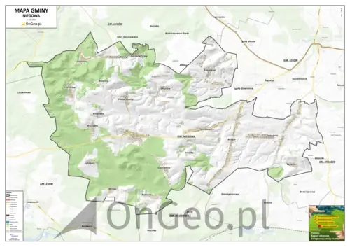 Mapa gminy Niegowa